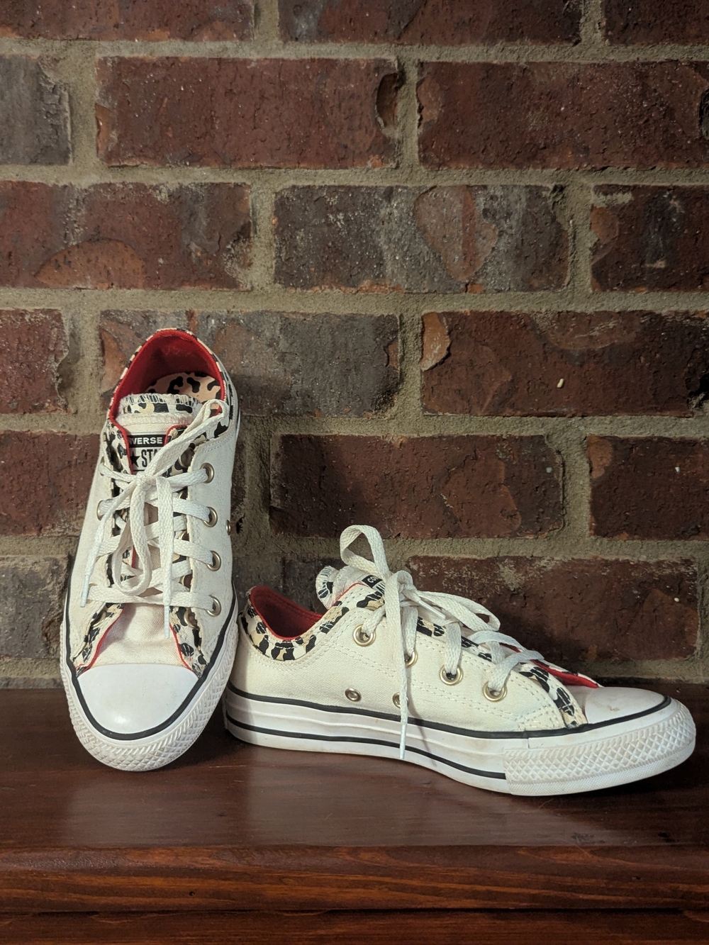 Converse Double Upper Varsity Remix Leopard Size 6